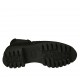 Stivaletto da donna con cerniera, plantare estraibile, elastico e borchie in camoscio nero tacco 4 - Misure disponibili: 32, 33, 43, 44