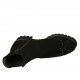 Bottines pour femmes avec fermeture éclair, semelle amovible, elastique et goujons en daim noir talon 4 - Pointures disponibles:  32, 33, 43, 44