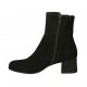 Stivaletto da donna con bottoni e cerniera in camoscio e camoscio stampato nero tacco 4 - Misure disponibili: 32