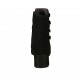 Stivaletto da donna con bottoni e cerniera in camoscio e camoscio stampato nero tacco 4 - Misure disponibili: 32