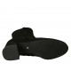 Stivaletto da donna con bottoni e cerniera in camoscio e camoscio stampato nero tacco 4 - Misure disponibili: 32