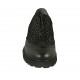 Chaussure pour femmes avec elastiques en cuir noir et daim imprimé tacheté noir talon 3 - Pointures disponibles:  45