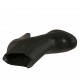 Stivaletto da donna con elastici e plateau in pelle nera tacco 9 - Misure disponibili: 42, 43