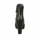Bottines pour femmes avec elastique, fermeture éclair et plateforme en cuir noir talon 9 - Pointures disponibles:  42, 43