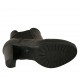 Botin para mujer con elastico, cremallera y plataforma en piel negra tacon 9 - Tallas disponibles:  42, 43