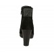Stivaletto da donna con plateau, cerniera, elastico e strass da donna in camoscio nero tacco 9 - Misure disponibili: 34, 42, 43, 44