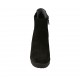Stivaletto da donna con plateau, cerniera, elastico e strass da donna in camoscio nero tacco 9 - Misure disponibili: 33, 34, 42, 43, 44, 46