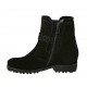 Bottine pour femmes avec fermetures éclair, elastique et boucle en daim noir et scintillant talon 3 - Pointures disponibles:  33, 34, 43, 44