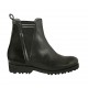 Stivaletto da donna con elastici in pelle nera e camoscio glitterato tacco 3 - Misure disponibili: 33, 34, 42, 43, 44, 45, 46
