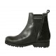 Stivaletto da donna con elastici in pelle nera e camoscio glitterato tacco 3 - Misure disponibili: 33, 34, 42, 43, 44, 45, 46