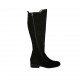 Stivale da donna con cerniere in camoscio nero tacco 3 - Misure disponibili: 46