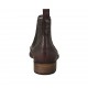 Elegante Herrenstiefelette mit Gummibändern und Broguemuster aus bordeauxfarbenem Leder - Verfügbare Größen:  37, 47, 48, 49, 50