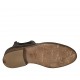 Elegante Herrenstiefelette mit Gummibändern und Broguemuster aus bordeauxfarbenem Leder - Verfügbare Größen:  37, 47, 48, 49, 50
