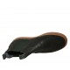 Botines para hombre en piel de color negro con elasticos verdes y decoración Brogue - Tallas disponibles:  37, 38, 47, 50