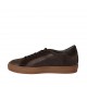 Men's laced casual shoe in brown leather and suede - Available sizes:  37, 47, 48