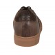 Zapato con cordones para hombre en piel y gamuza marron - Tallas disponibles:  37, 47, 48