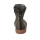 Chaussure à la cheville pour hommes avec fermeture éclair et lacets en cuir noir et gris - Pointures disponibles:  37, 47, 48