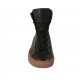 Chaussure à la cheville pour hommes avec fermeture éclair et lacets en cuir noir et gris - Pointures disponibles:  37, 47, 48
