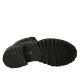 Stivaletto stringato da donna con cerniera frontale in pelle nera tacco 5 - Misure disponibili: 43, 44, 45, 46, 47
