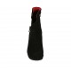 Botines para mujer en gamuza negra con cremalleras, plataforma y tacon 10 - Tallas disponibles:  32, 42