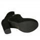 Stivaletto da donna in camoscio nero con cerniere, plateau e tacco 10 - Misure disponibili: 32, 42