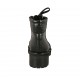 Stivaletto stringato da donna con cerniere in pelle nera tacco 5 - Misure disponibili: 44