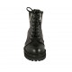 Bottines pour femmes avec lacets et fermetures éclair en cuir noir talon 5 - Pointures disponibles:  44