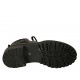 Bottines pour femmes avec lacets et fermetures éclair en cuir noir talon 5 - Pointures disponibles:  44