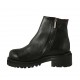 Stivaletto da donna con cerniera in pelle nera tacco 5 - Misure disponibili: 42, 43, 45