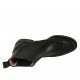 Stivaletto con elastici da donna in pelle nera con lavorazione Brogue tacco 2 - Misure disponibili: 32, 34