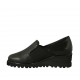 Zapato cerrado para mujer con elasticos en piel de color negro cuña 5 - Tallas disponibles:  44