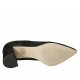 Woman's pump in black suede block heel 7 - Available sizes:  33, 34, 45