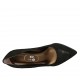 Woman's pump in black suede block heel 7 - Available sizes:  33, 34, 45