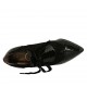 Scarpa a punta accollata da donna in camoscio e vernice nera con lacci in velluto tacco 9 - Misure disponibili: 32, 33, 34, 43