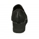 Zapato cerrado para mujer con elasticos en gamuza y gamuza elaborada negra cuña 5 - Tallas disponibles:  34, 42, 43, 44, 45