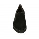 Woman's highfronted shoe with elastic bands in black suede and processed suede wedge heel 5 - Available sizes:  34, 42, 43, 44, 45