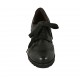 Woman's highfronted laced shoe with Brogue wingtip in black leather heel 6 - Available sizes:  43
