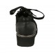 Scarpa stringata con cerniere da donna in camoscio e pelle nera zeppa 3 - Misure disponibili: 34, 43, 44, 45
