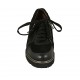Scarpa stringata con cerniere da donna in camoscio e pelle nera zeppa 3 - Misure disponibili: 34, 43, 44, 45