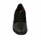 Zapato con cordones y plantilla extraible para mujer en piel y gamuza negra tacon 5 - Tallas disponibles:  32, 43, 44