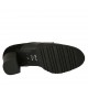 Zapato con cordones y plantilla extraible para mujer en piel y gamuza negra tacon 5 - Tallas disponibles:  32, 43, 44