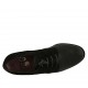 Zapato con cordones y plantilla extraible para mujer en piel y gamuza negra tacon 5 - Tallas disponibles:  32, 43, 44