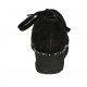 Zapato para mujer con cordones, plantilla extraible y tachuelas en gamuza negra cuña 4 - Tallas disponibles:  34, 44