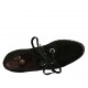 Zapato para mujer con cordones, plantilla extraible y tachuelas en gamuza negra cuña 4 - Tallas disponibles:  34, 44