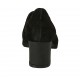 Woman's highfronted shoe with elastics and removable insole in black suede and leather heel 5 - Available sizes:  31, 33, 44