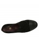Woman's highfronted shoe with elastics and removable insole in black suede and leather heel 5 - Available sizes:  31, 33, 44