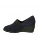 Zapato para mujer con elastico y plantilla extraible en gamuza azul cuña 5 - Tallas disponibles:  43