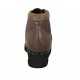 Bottines pour femmes avec lacets, semelle amovible et goujons en cuir et daim taupe talon compensé 4 - Pointures disponibles:  31, 33, 34, 42, 43, 44, 45