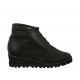 Stivaletto stringato da donna in pelle nera con plantare estraibile e borchie zeppa 4 - Misure disponibili: 33, 34, 42, 43, 44, 45