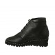 Stivaletto stringato da donna in pelle nera con plantare estraibile e borchie zeppa 4 - Misure disponibili: 33, 34, 42, 43, 44, 45
